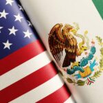 American and Mexican Flags
