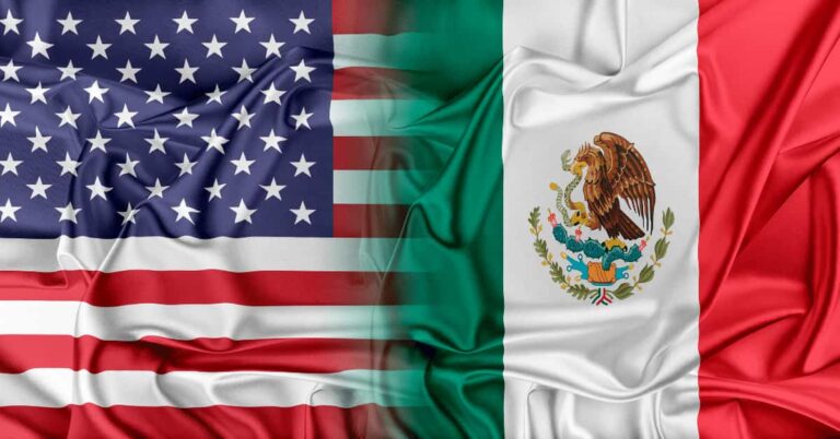 american mexican flag